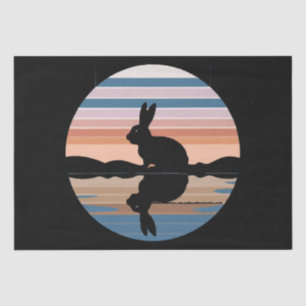 Rabbit Retro Sunset Tissue Paper