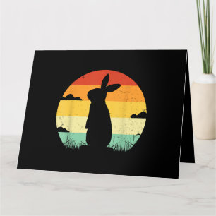 Rabbit Retro Vintage 80s Style Bunny Lover Card