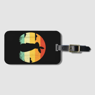 Rabbit Retro Vintage 80s Style Bunny Lover Luggage Tag
