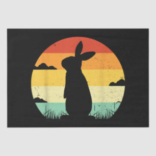 Rabbit Retro Vintage 80s Style Bunny Lover Tissue Paper