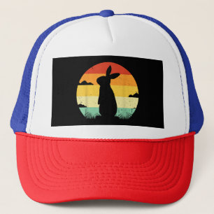 Rabbit Retro Vintage 80s Style Bunny Lover Trucker Hat