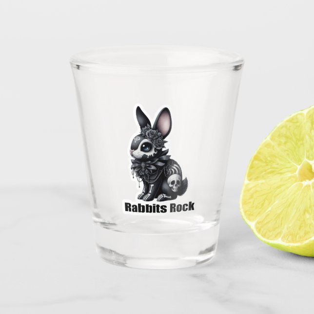 Rabbit Rock Shot Glass (Front)