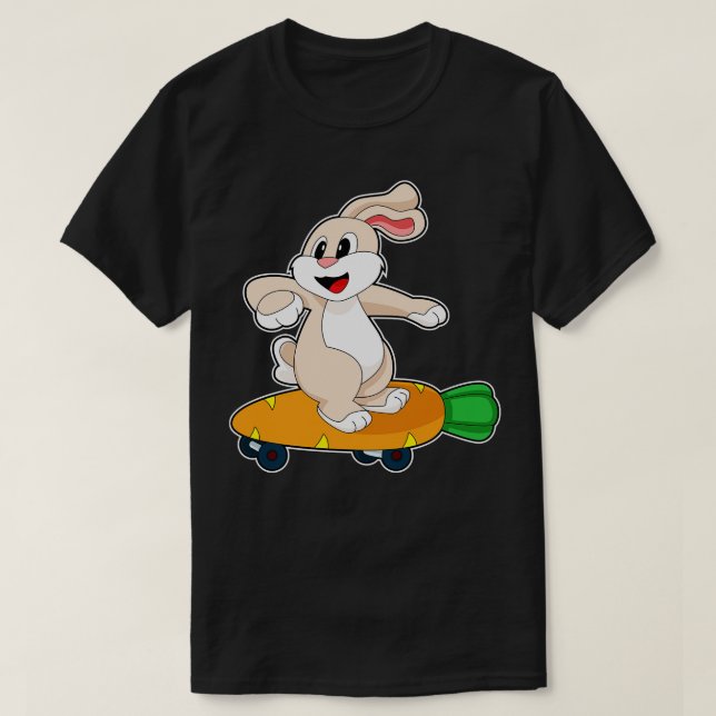 Rabbit rot Skateboard T-Shirt (Design Front)