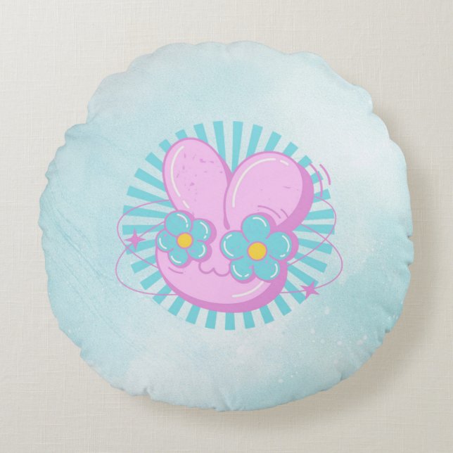 Rabbit Round Pillow (Front)