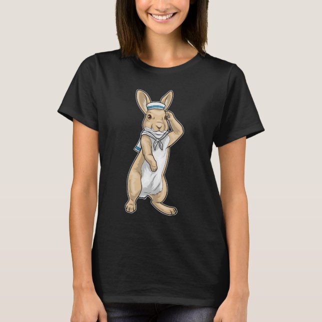 Rabbit Sailor Sailor hat T-Shirt (Front)