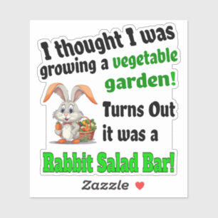 Rabbit Salad Bar - Gardening Theme