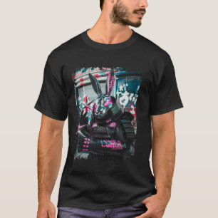 Rabbit Samurai Cyberpunk Warrior T-Shirt