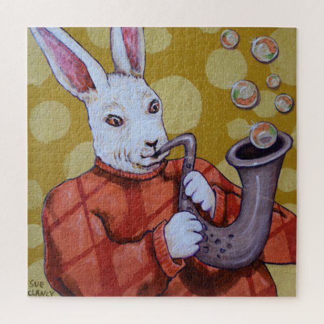 Rabbit Sax Jigsaw Puzzle (Vertical)