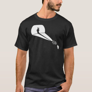 Rabbit Silhouette Hand Shadow Puppetry Puppet T-Shirt