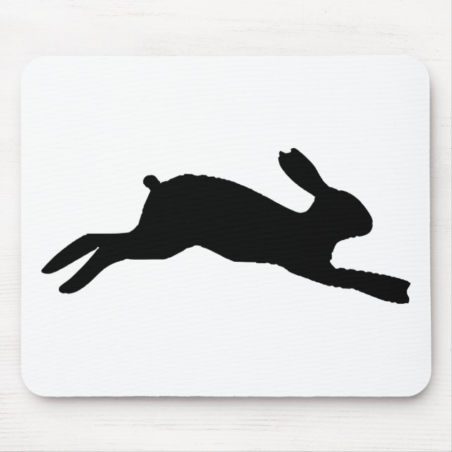 Rabbit Silhouette Mouse Pad (Front)