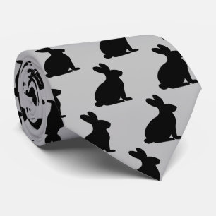 Rabbit Silhouette Tie