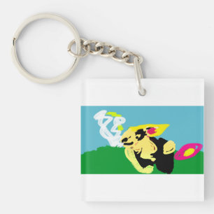 Rabbit spring   keychain