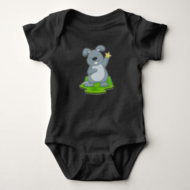 Rabbit Star Baby Bodysuit (Front)