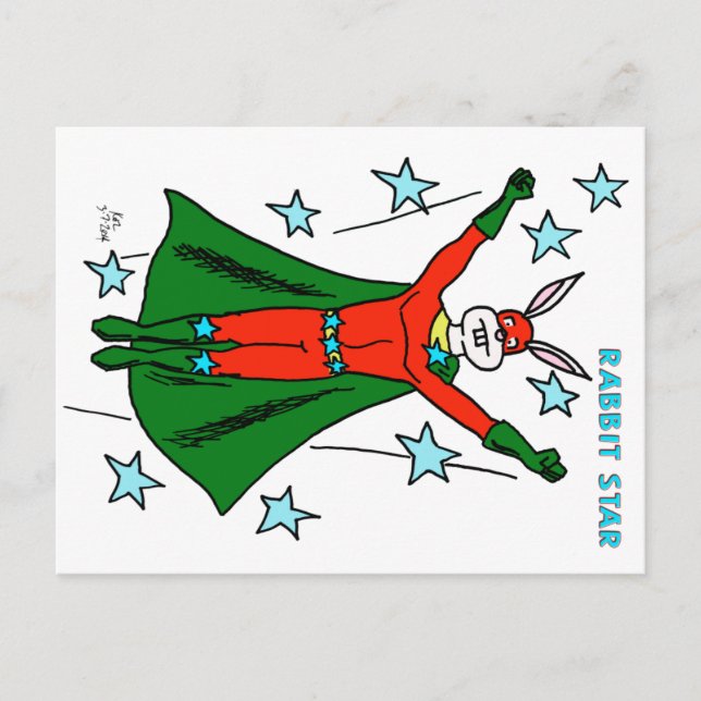 Rabbit Star Postcard (Front)