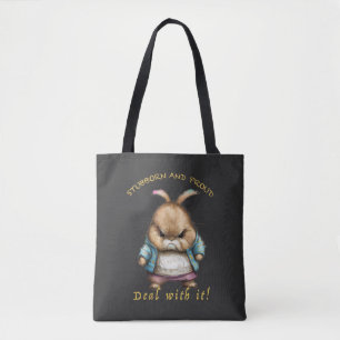 Rabbit Stubborn Deal With It Cute Adorable Funny  Tote Bag