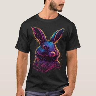 Rabbit Synthwave Rabbit T-Shirt