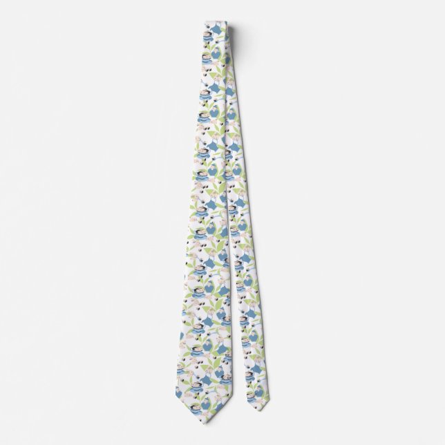 Rabbit Tea Party Pattern IV Tie (Front)