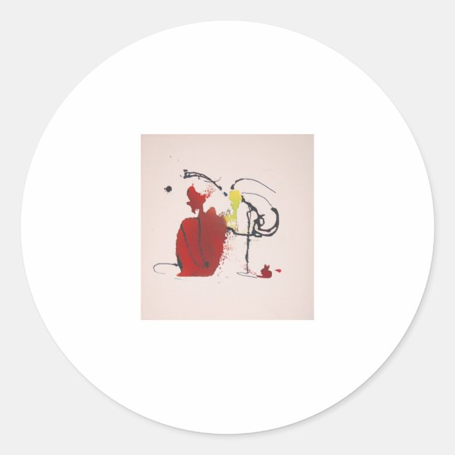 Rabbit Thatch Abstract Jeff Hankamer Artjunkhaus  Classic Round Sticker (Front)