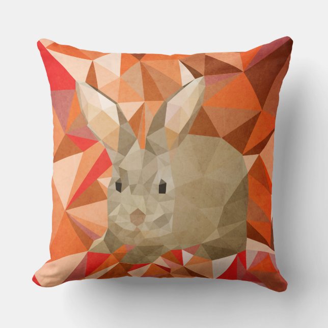 rabbit throw pillow (Front)