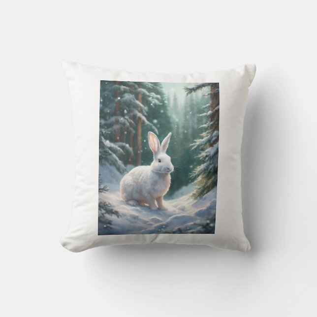 Rabbit Throw Pillow (Front)