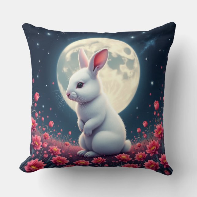 rabbit throw pillow (Front)