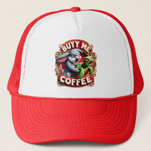 Rabbit & Turtle: Buy Me Coffee Trucker Hat