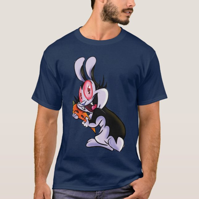 Rabbit Vampire toon Oversized T-Shirt (Front)