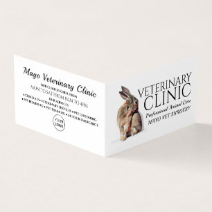 Rabbit, Veterinarian, Veterinary Service Detailed Business Card
