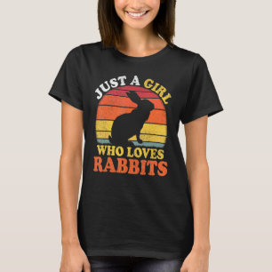 Rabbit Vintage Just A Girl Who Loves Rabbits T-Shirt