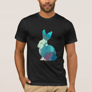 Rabbit Wildlife Nature Illustration Silhouette Art T-Shirt