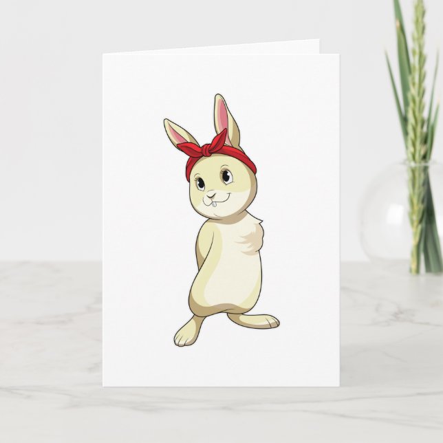 Rabbit with Bandana Card (Front)