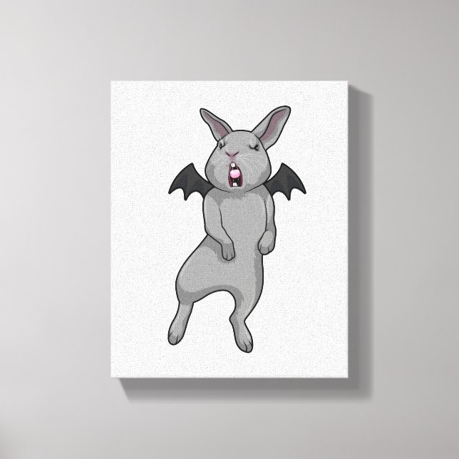 Rabbit with Bat wing Canvas Print (Front)