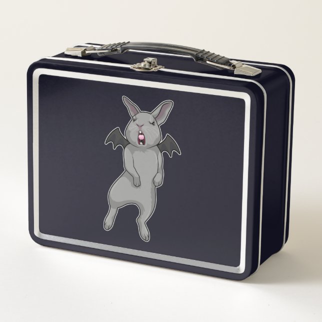 Rabbit with Bat wing Metal Lunch Box (Front)