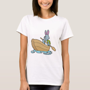 Rabbit with Boat & Paddle T-Shirt