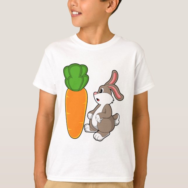 Rabbit with Carrot (2).PNG T-Shirt (Front)