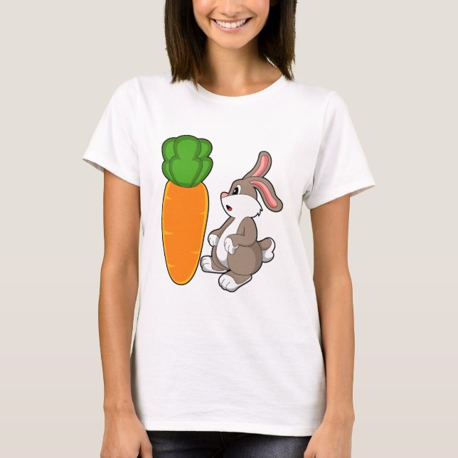 Rabbit with Carrot (2).PNG T-Shirt (Front)
