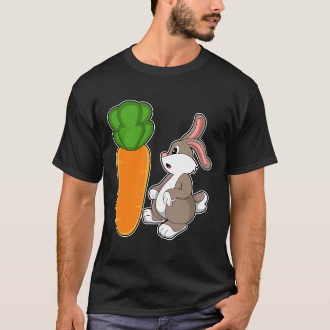 Rabbit with Carrot (2).PNG T-Shirt (Front)