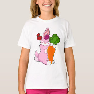 Rabbit with Carrot and Heart T-Shirt
