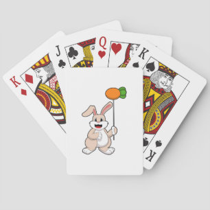 Rabbit with Carrot as Balloon.PNG Playing Cards