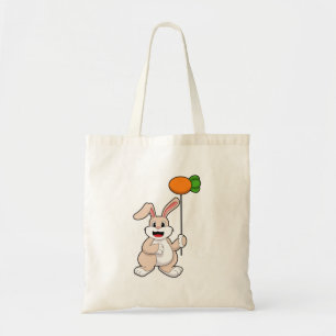 Rabbit with Carrot as Balloon.PNG Tote Bag