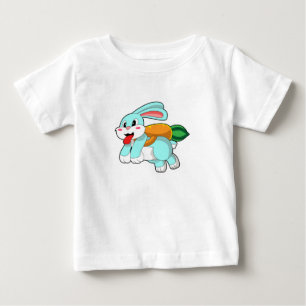 Rabbit with Carrot as Rocket Baby T-Shirt