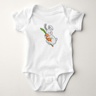 Rabbit with Carrot Baby Bodysuit