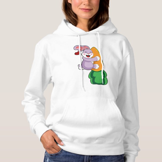 Rabbit with Carrot Hoodie (Front)