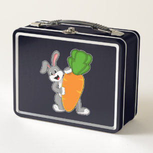 Rabbit with Carrot Metal Lunch Box