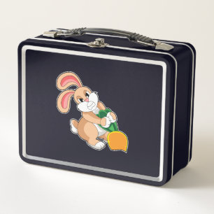 Rabbit with Carrot Metal Lunch Box