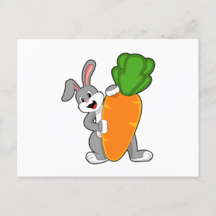 Rabbit with Carrot Postcard