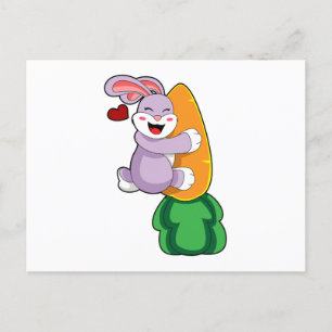 Rabbit with Carrot Postcard