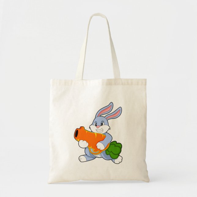 Rabbit with Carrot Tote Bag (Front)