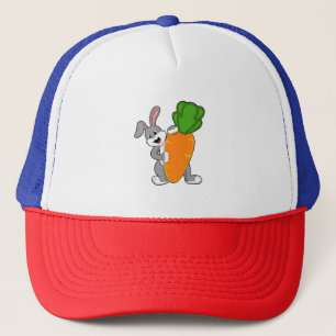 Rabbit with Carrot Trucker Hat