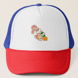 Rabbit with Carrot Trucker Hat